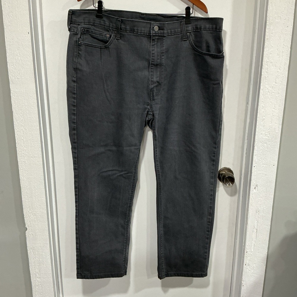 Levis 541 Mens Sz 42x30 Athletic Taper Stretch Denim Jeans Charcoal Dark Gray